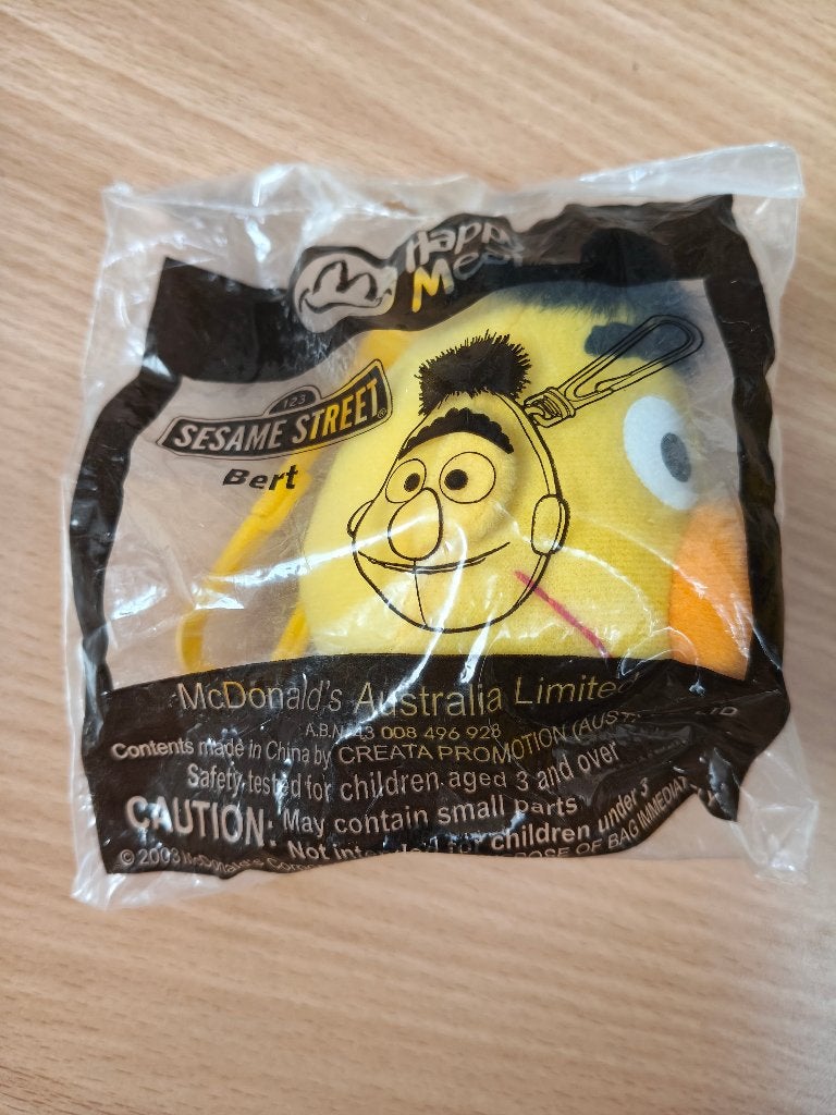 sleutelhanger Bert McDonalds Australië 2003 - nieuw, Ophalen, Nieuw, Knuffel of Figuurtje
