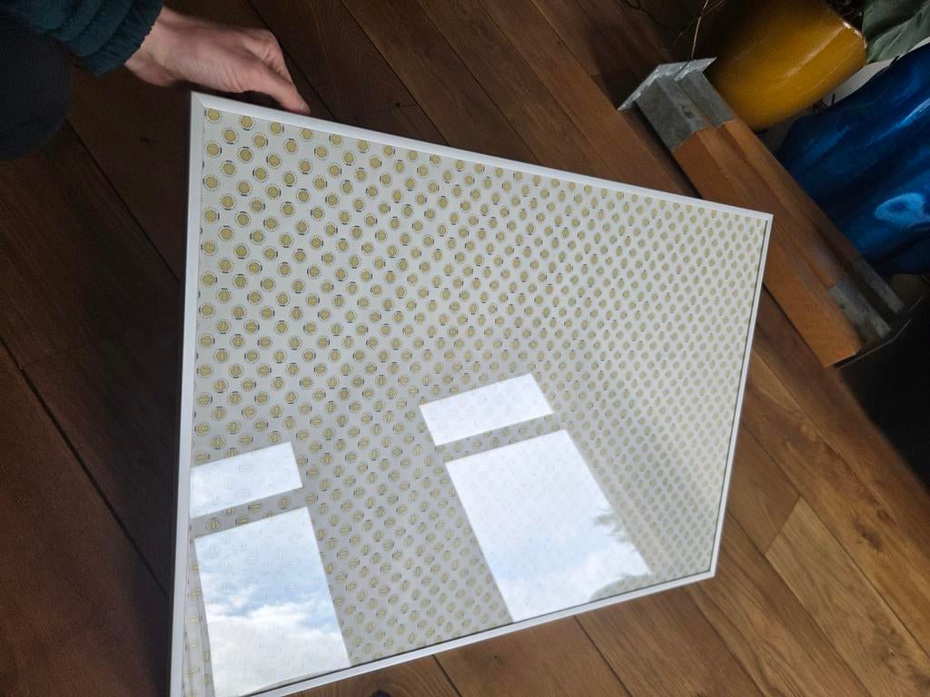 Aluminium rand wissellijst 70x50 cm met glas, Ophalen of Verzenden, Nieuw, Metaal of Aluminium, 50 tot 75 cm