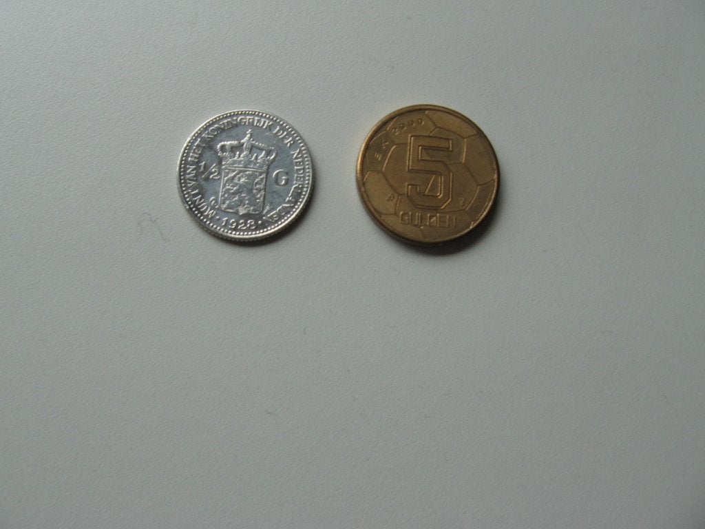 Twee munten (Ned.), ½ gulden, Zilver, Ophalen of Verzenden, Koningin Wilhelmina