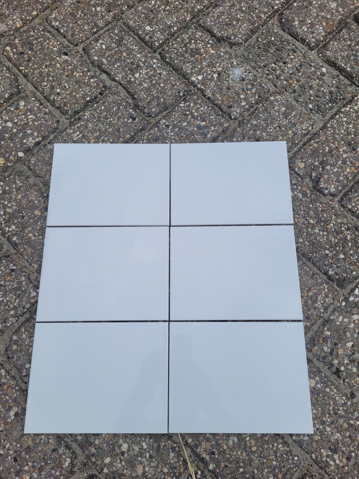 35 m2 wandtegels wit glans, Ophalen, Nieuw