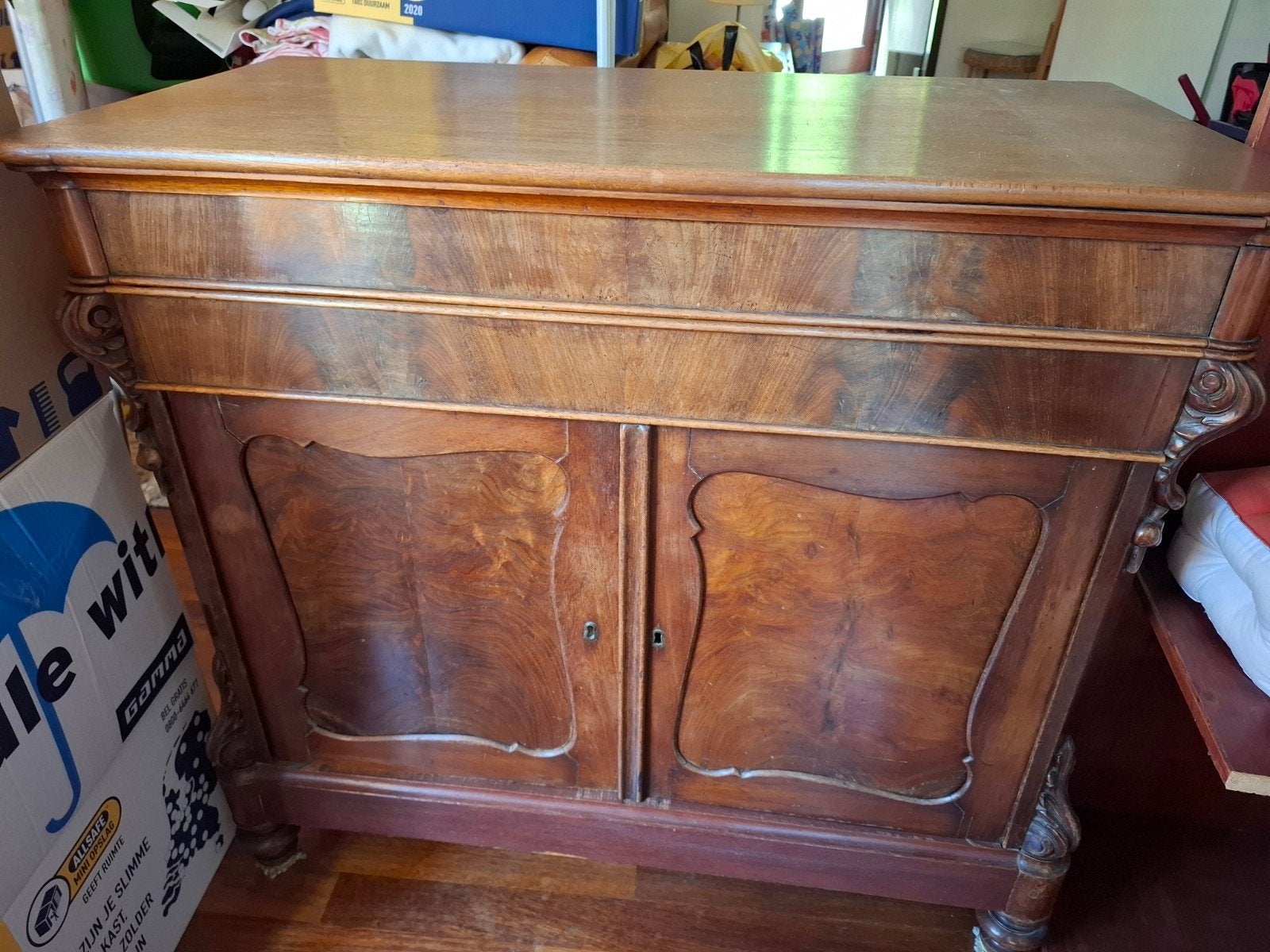 Commode vintage/antiek, Ophalen, Gebruikt, 50 tot 75 cm, 100 tot 150 cm