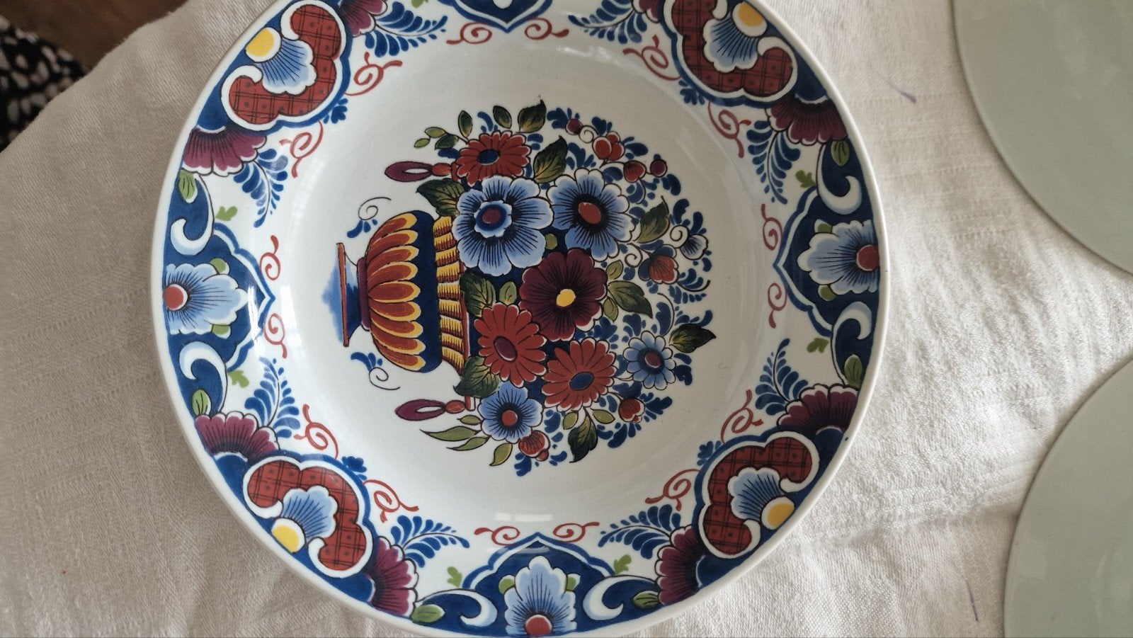 4 handbeschilderde wandborden (18cm) - puntgaaf, Ophalen of Verzenden