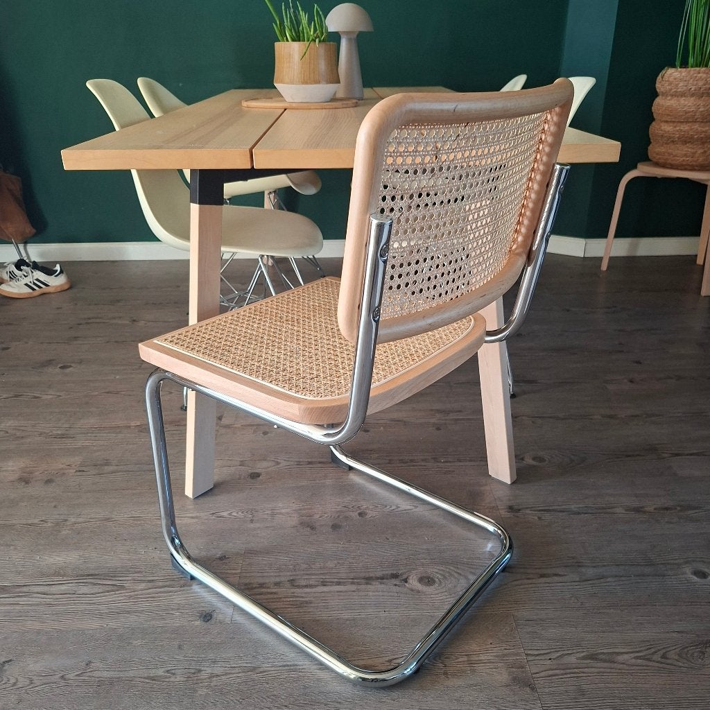16x Cesca Breuer Bauhaus eetkamer stoel beuken rotan webbing, Bruin, Nieuw, Ophalen of Verzenden, Kunststof