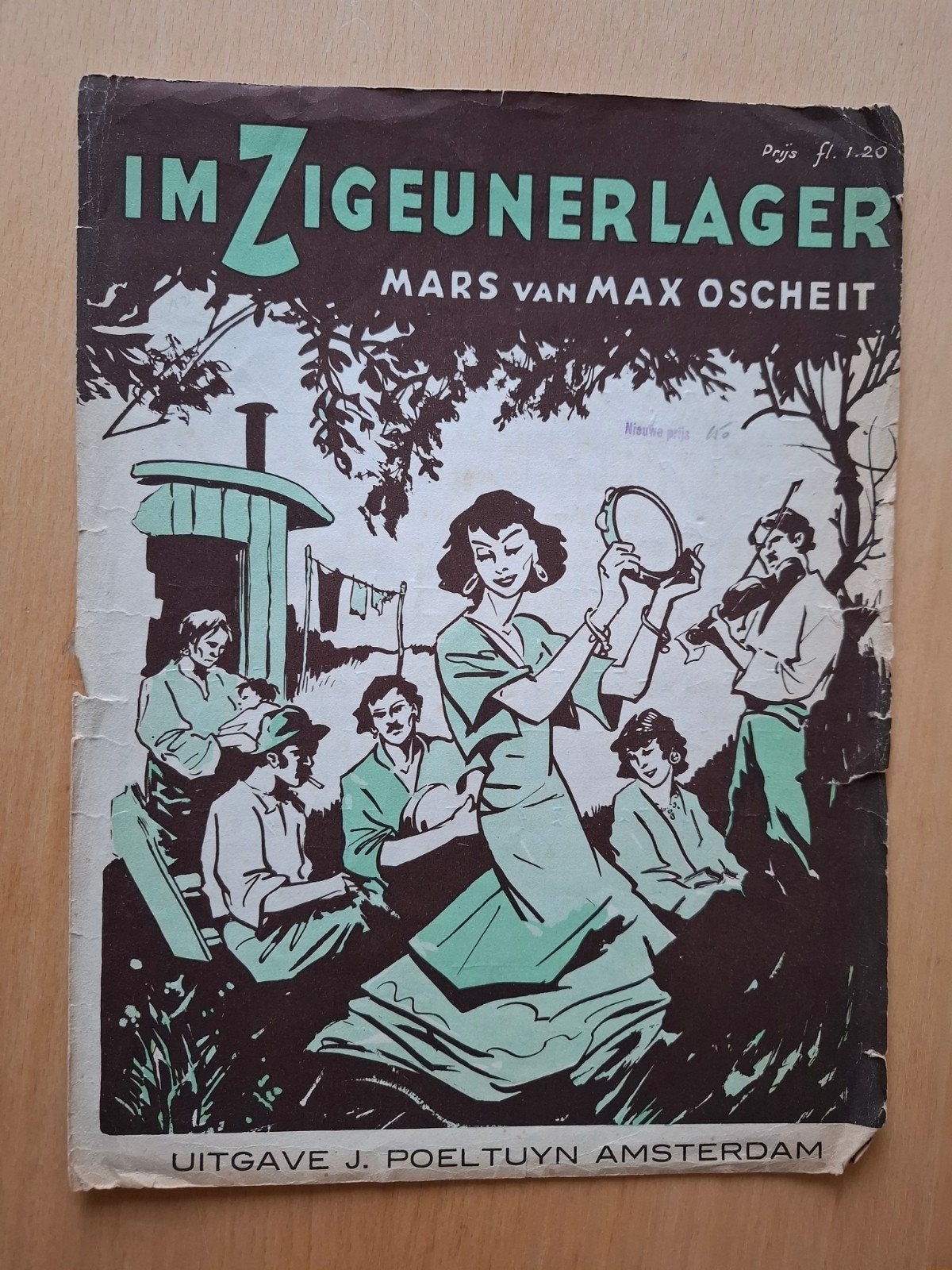 Im Zigeunerlager - Mars van Max Oscheit voor Piano, Muziek en Instrumenten, Bladmuziek, Gebruikt, Klassiek, Ophalen of Verzenden