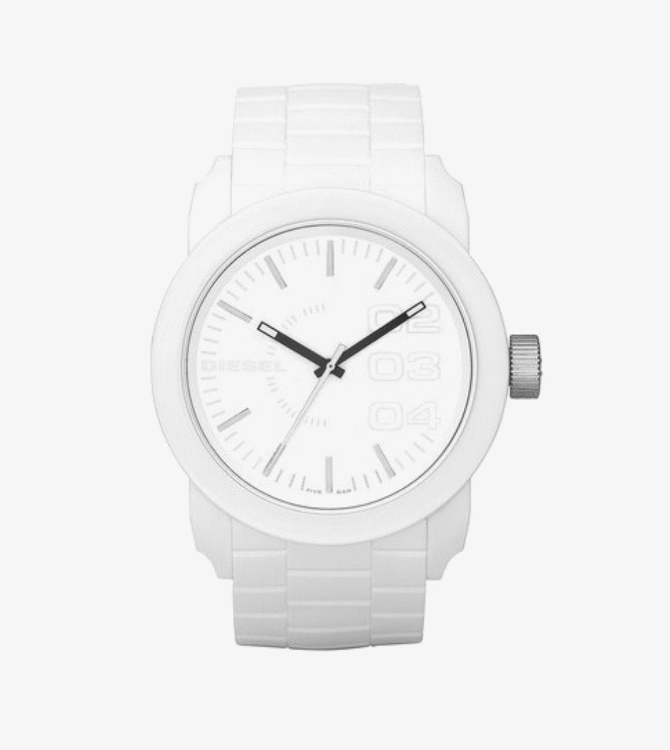 Diesel DZ-1436 Analoog Horloge Wit 52mm ongebruikt, Overige merken, Kunststof, Polshorloge, Ophalen of Verzenden