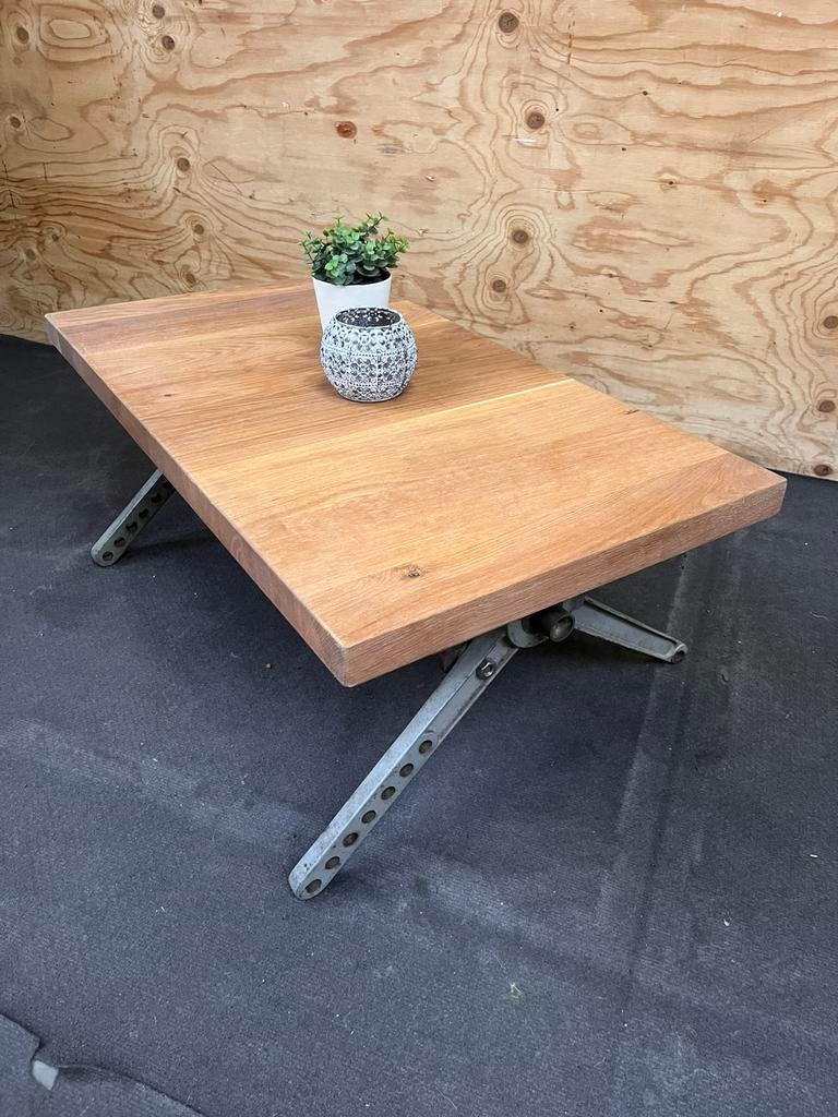 Retro salontafel (90 x 50 cm), Ophalen, 100 tot 150 cm, Xx, Eikenhout