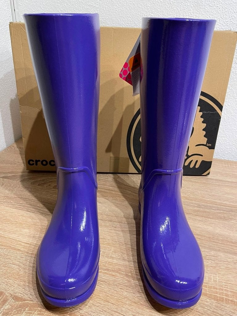 Paarse Crocs Crocband Regenlaars Nieuw + doos -W9 / EU 39-40, Crocs@laars.nl, Overige kleuren, Crocs, Crocs