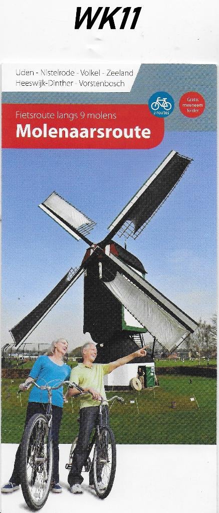 Pl1995 fietskaart molenaarsroute brabant, 2000 tot heden, Ophalen of Verzenden, Nederland, Landkaart