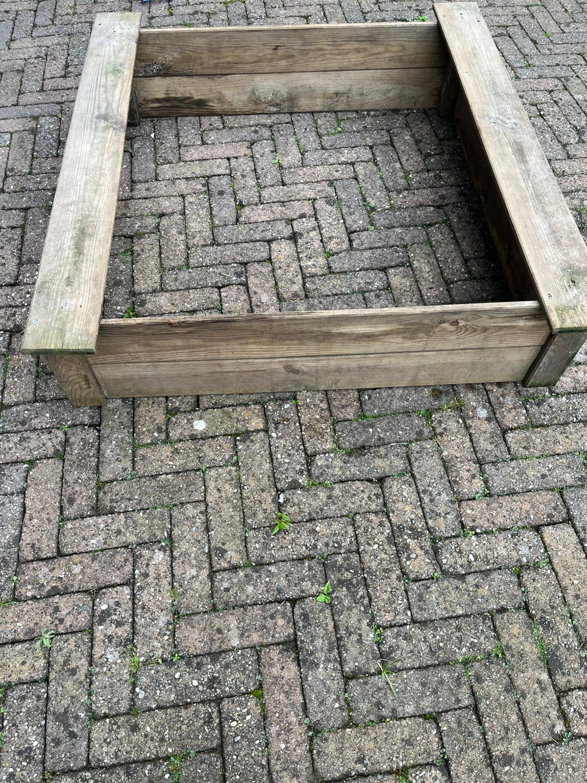 Zandbak hout 110 x 110 hoog 27, Ophalen, Zo goed als nieuw