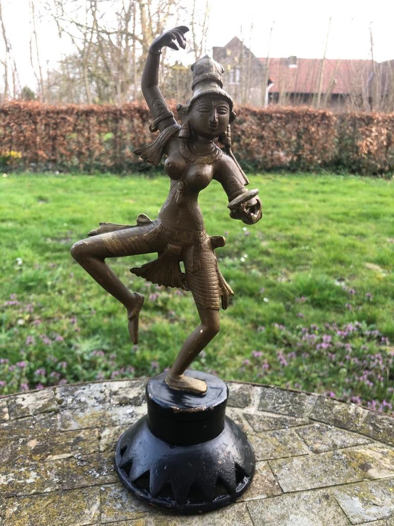 Prachtig bronzen beeld van dansende figuur, Antiek en Kunst, Kunst | Beelden en Houtsnijwerken, Ophalen of Verzenden