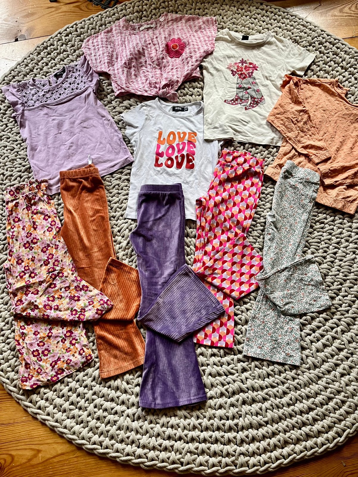 Meisjes kleding - broekjes, topjes, tshirts 110/116, Kinderen en Baby's, Kinderkleding | Maat 110, Ophalen of Verzenden, Zo goed als nieuw