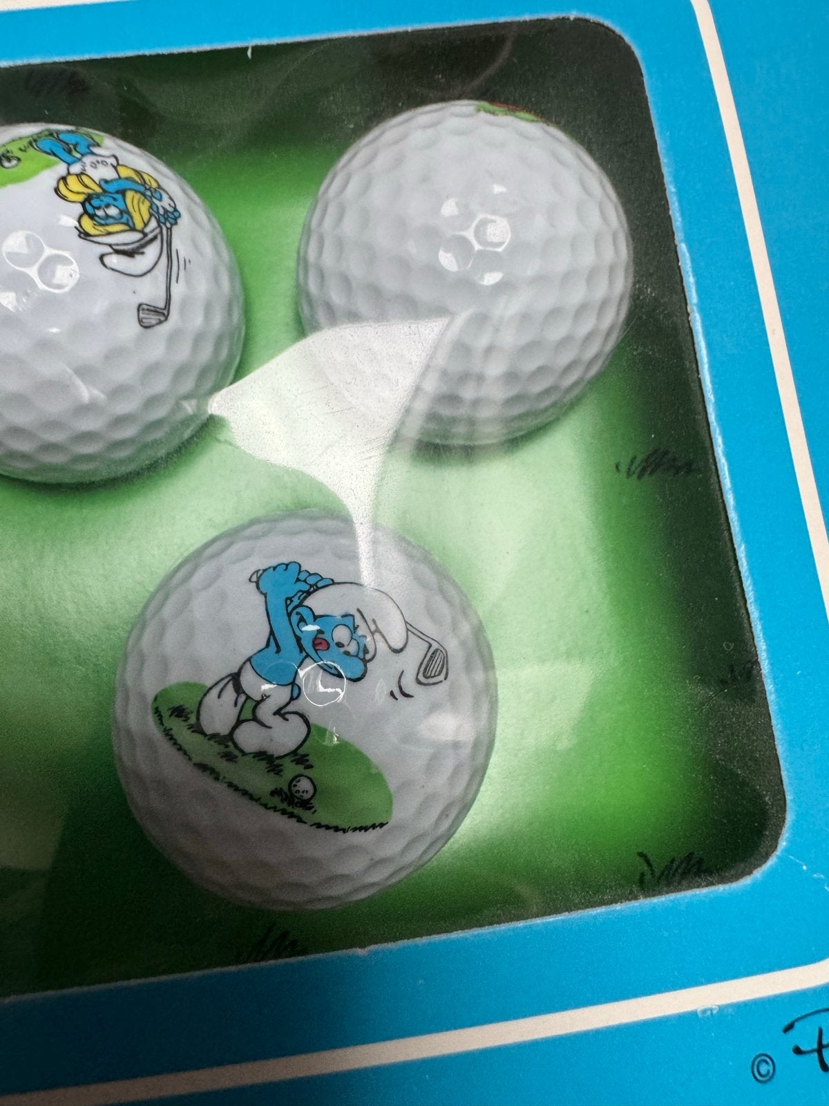 Smurfen Golfballen Set - Nieuw in Verpakking, Verzamelen, Smurfen, Ophalen of Verzenden, Nieuw, Verschillende Smurfen, Gebruiksvoorwerp