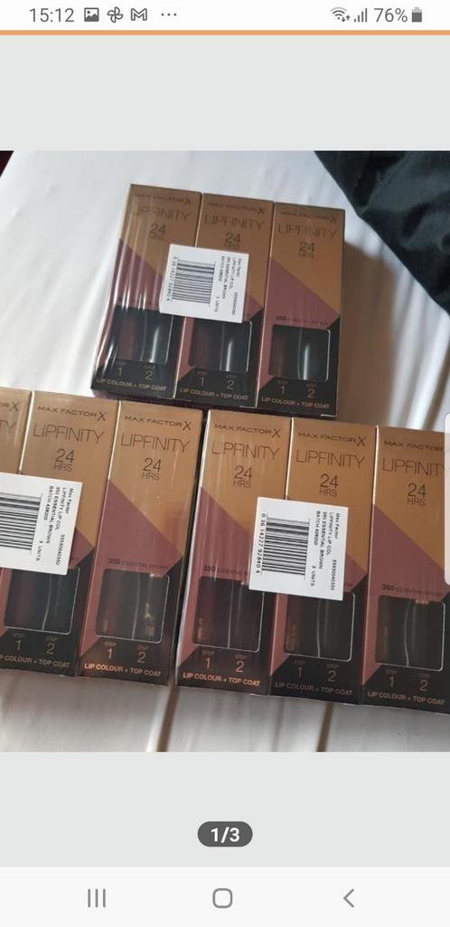 10 stuks maxfactor lipfinity zonder topcoat nr 350, Verzenden, Nieuw, Overige kleuren, Handen en Nagels