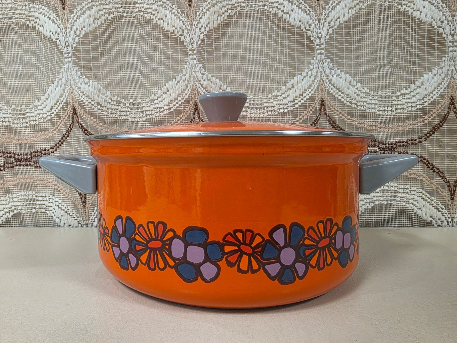 Brabantia Diane vintage pan jaren 70 oranje kookpan, ., Ophalen of Verzenden, Zo goed als nieuw, Brabantia