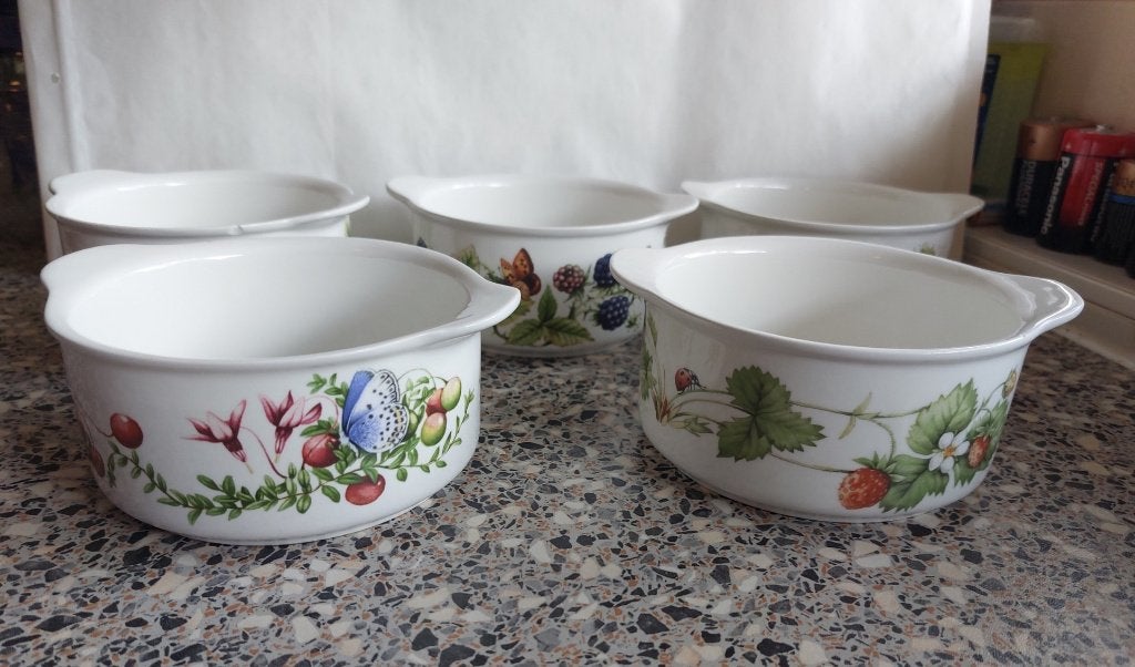 5 soepkom Marjolein Bastin J&G Meakin Wedgwood Libelle, Gebruikt, Ophalen of Verzenden, Kom(men), Overige stijlen