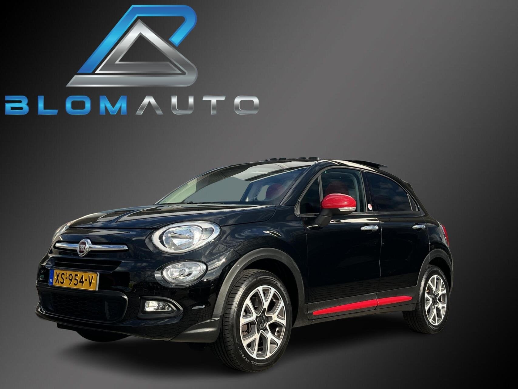 Fiat 500 X 1.6 ROSSO AMORE GLAZEN SCHUIFDAK+NAVI+PDC+CRUISE, Auto's, Fiat, Voorwielaandrijving, Stof, Gebruikt, 4 cilinders
