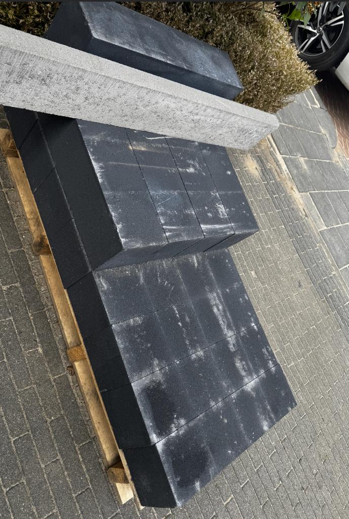 patioblok antraciet 60x15x15cm strak, Ophalen, Nieuw, Beton, Overige typen
