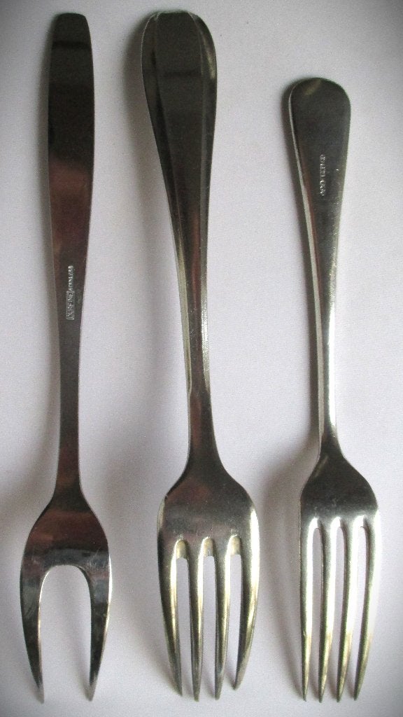 Zilver kleur Vorken antiek~S&B uit GB~Keltum Durfine, Antiek en Kunst, Antiek | Bestek, Ophalen of Verzenden