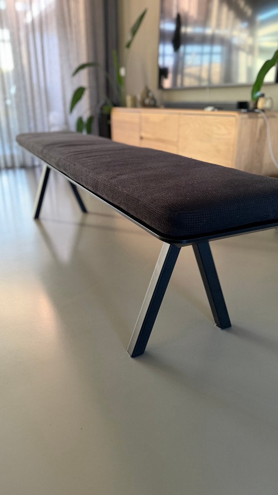 Studio Henk Slim X Eetkamerbank - Stijlvol en Comfortabel, Ophalen, Minder dan 75 cm, Driepersoons, Zo goed als nieuw