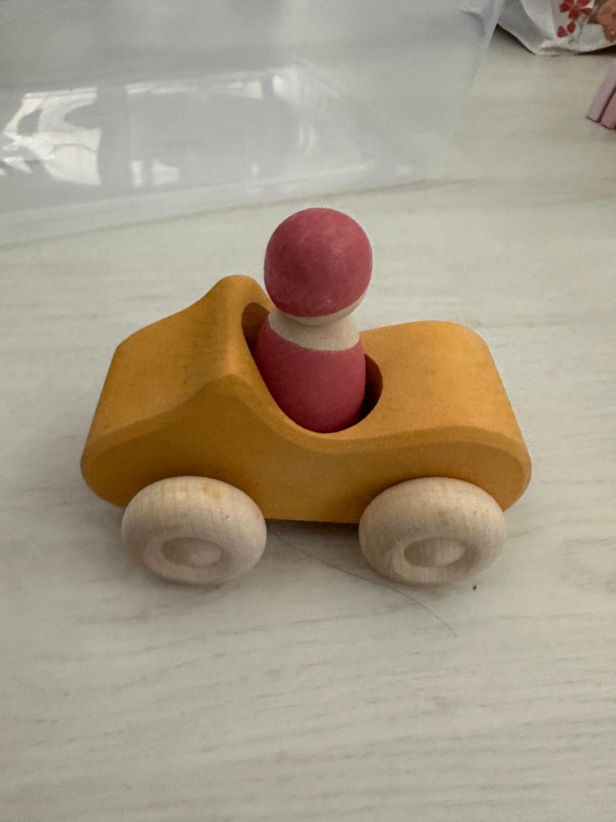 Houten Grimm autootje, Kinderen en Baby's, Speelgoed | Houten speelgoed, Ophalen, Zo goed als nieuw
