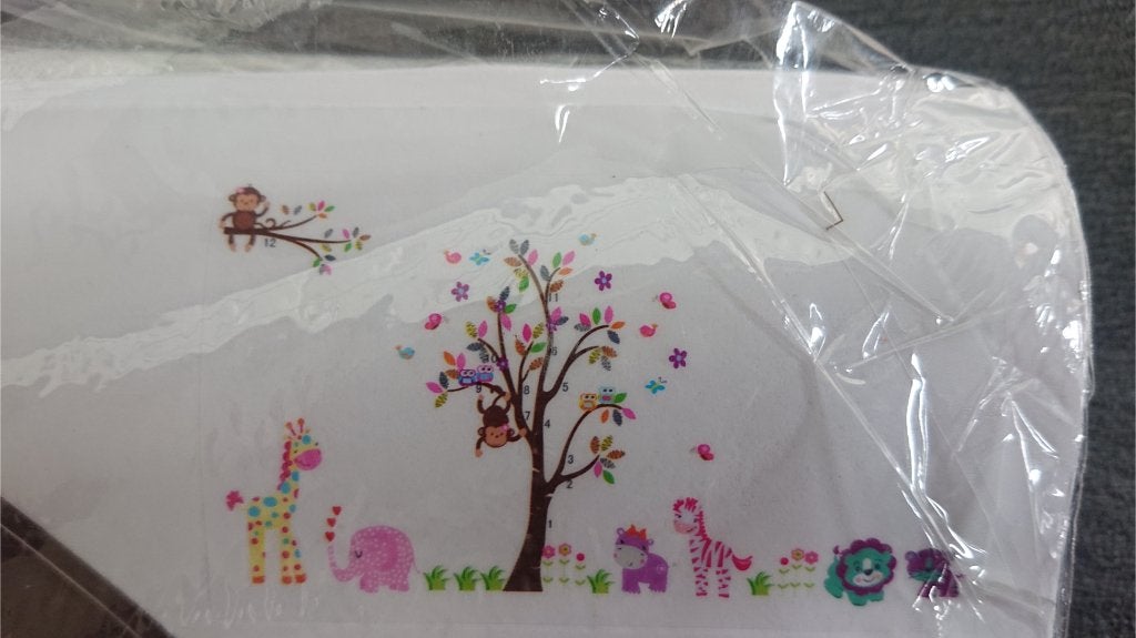 Muursticker Rainbow Fox Jungle Zoo Wild Animal Tree RF5099, Ophalen of Verzenden, Nieuw, Zelfklevend, Wanddecoratie