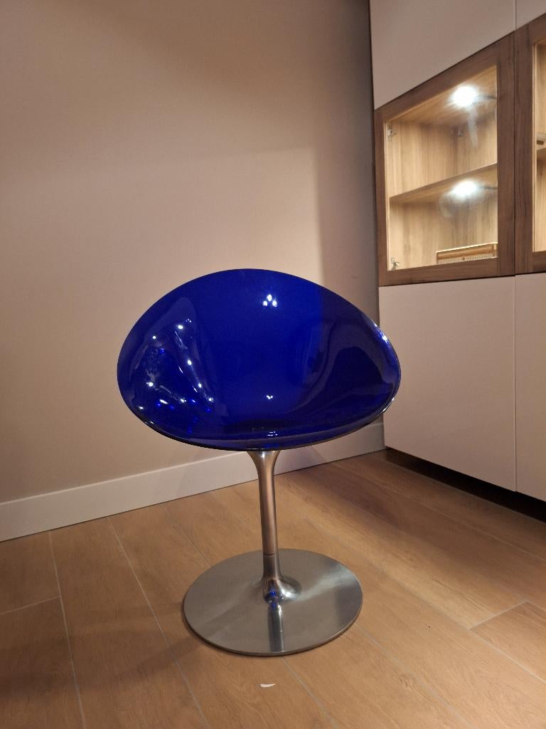 Philippe Starck Kartell Eros Stoel - Blauw Designicoon, Huis en Inrichting, Ophalen, Kunststof, Gebruikt, Blauw
