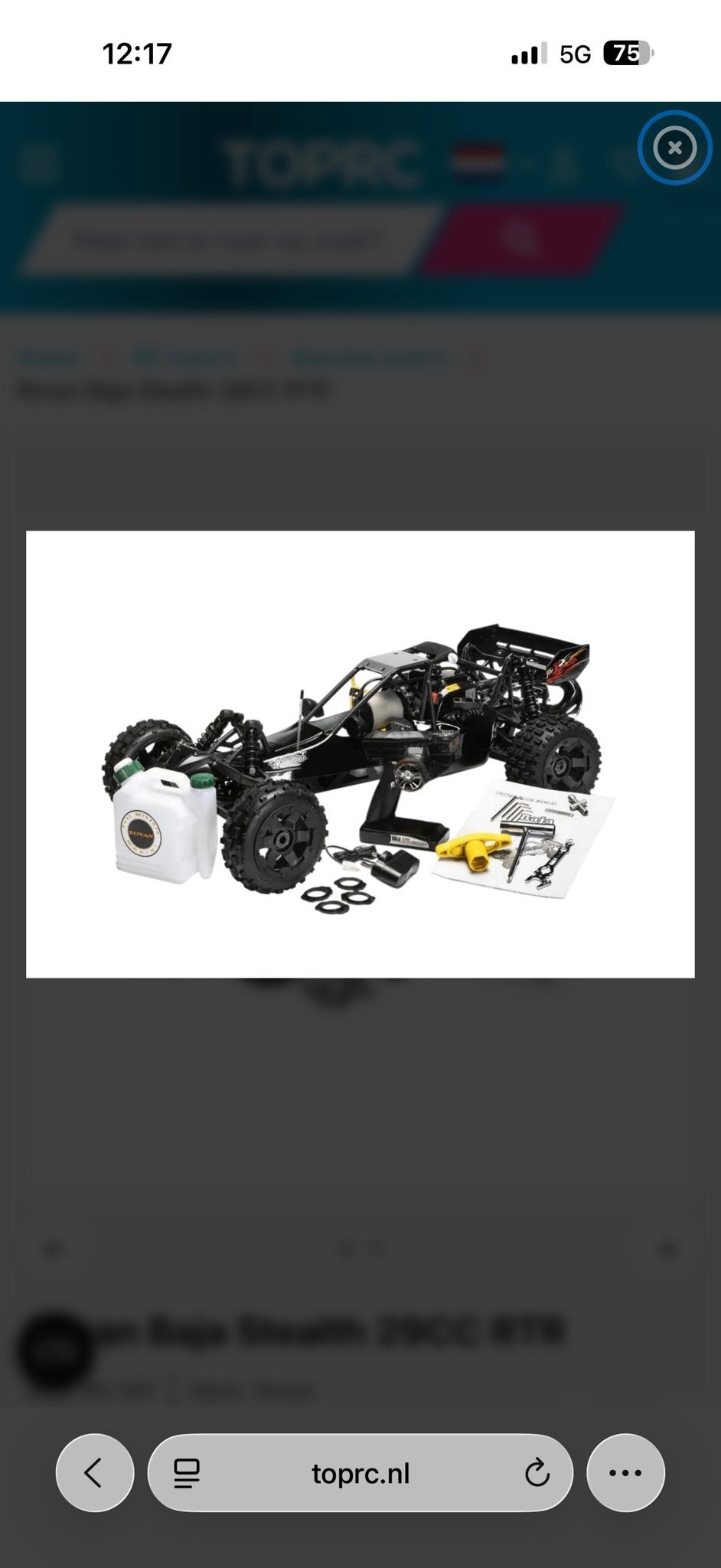 Rovan Baja 5B Stealth  met extra's, Overige merken, Auto, Groter dan 1:32, Nieuw