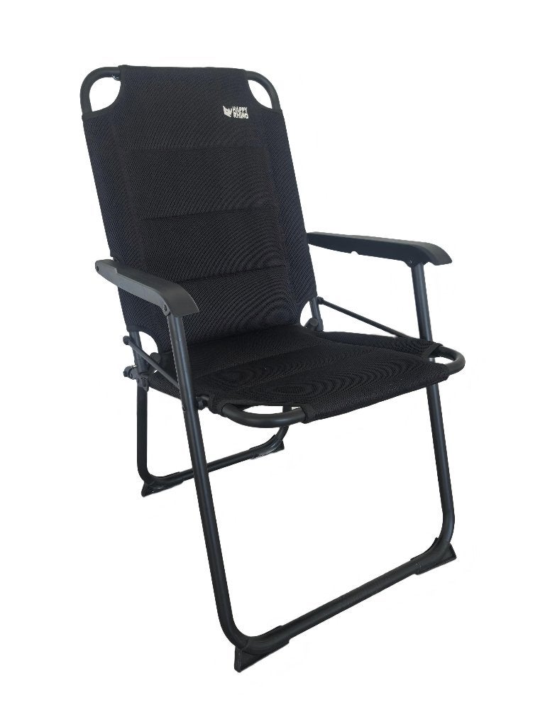 Happy Rhino Tasman Deluxe Campingstoel Zwart (2 stuks), Ophalen, Zo goed als nieuw, Campingstoel