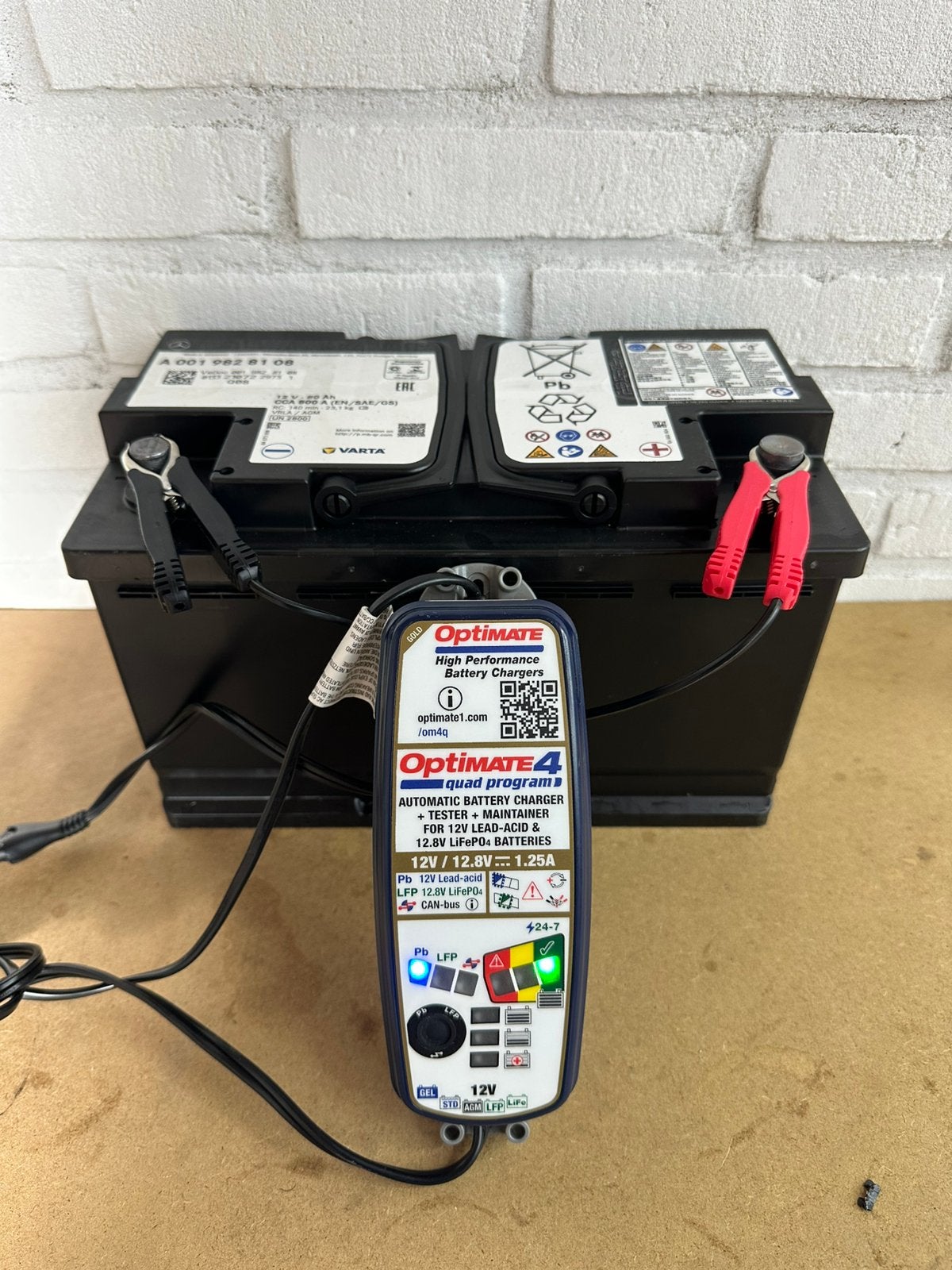 Accu varta 12v 80 Ah 800 A, Gebruikt