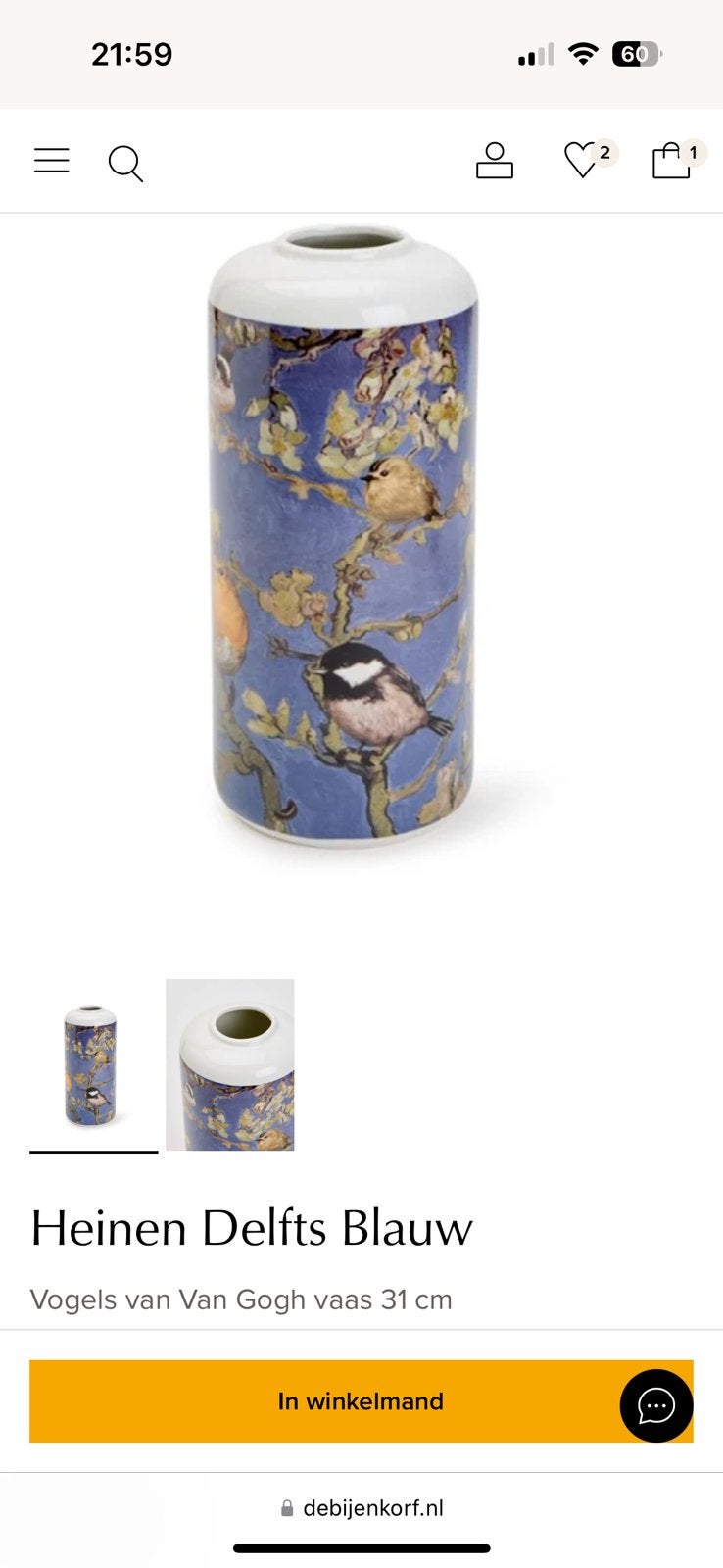 Heinen Delfts Blauw, Ophalen of Verzenden, Zo goed als nieuw, Blauw