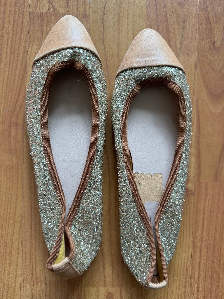 Sacha - instap schoen-flat -ballerina - goud glitter - mt 39, Kleding | Dames, Schoenen, Ophalen of Verzenden, Nieuw, Overige kleuren
