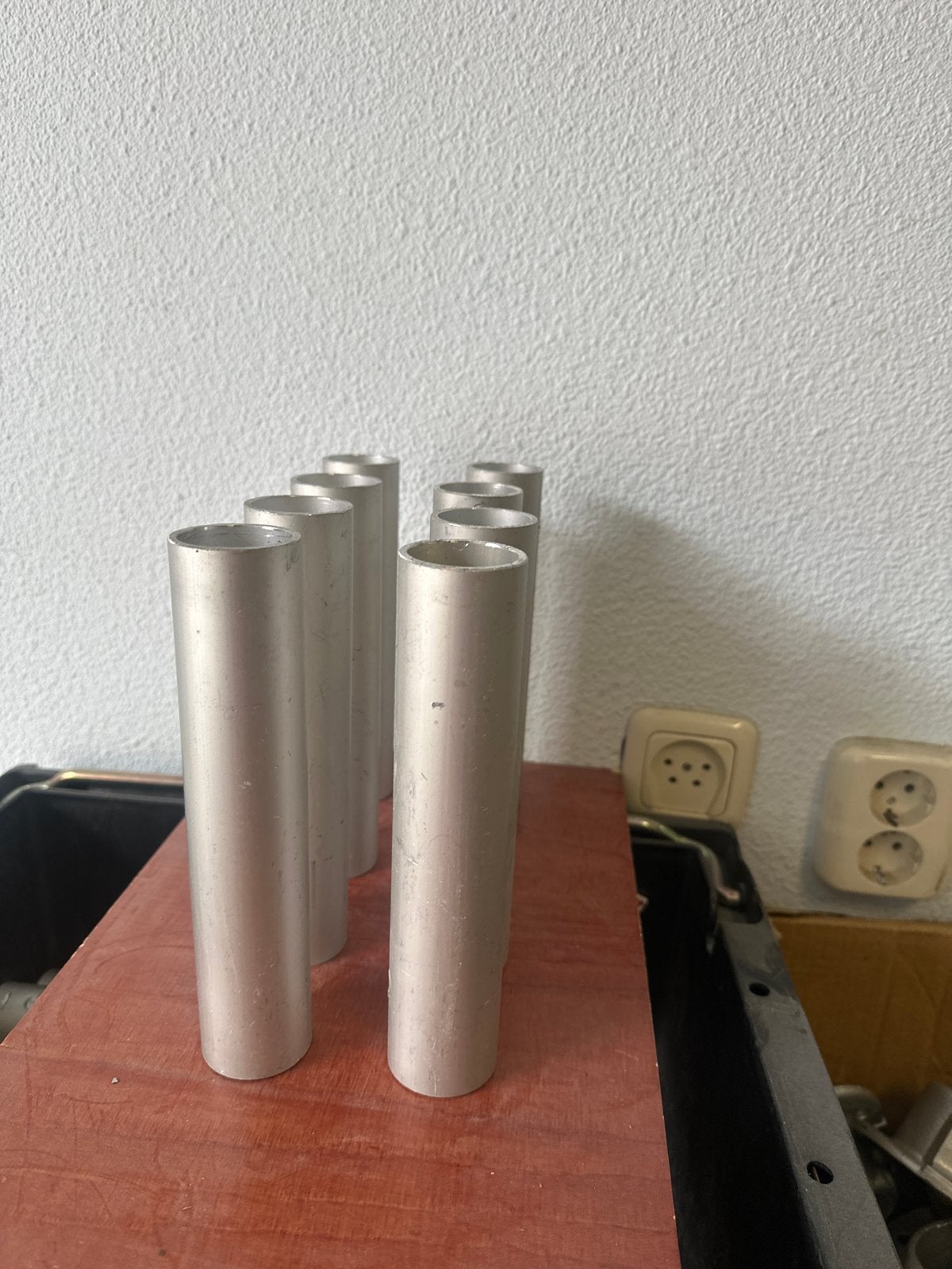 Aluminium buizen 19,5 cm, 42mm diameter, ca. 125 stuks, Ophalen, Gebruikt, Aluminium