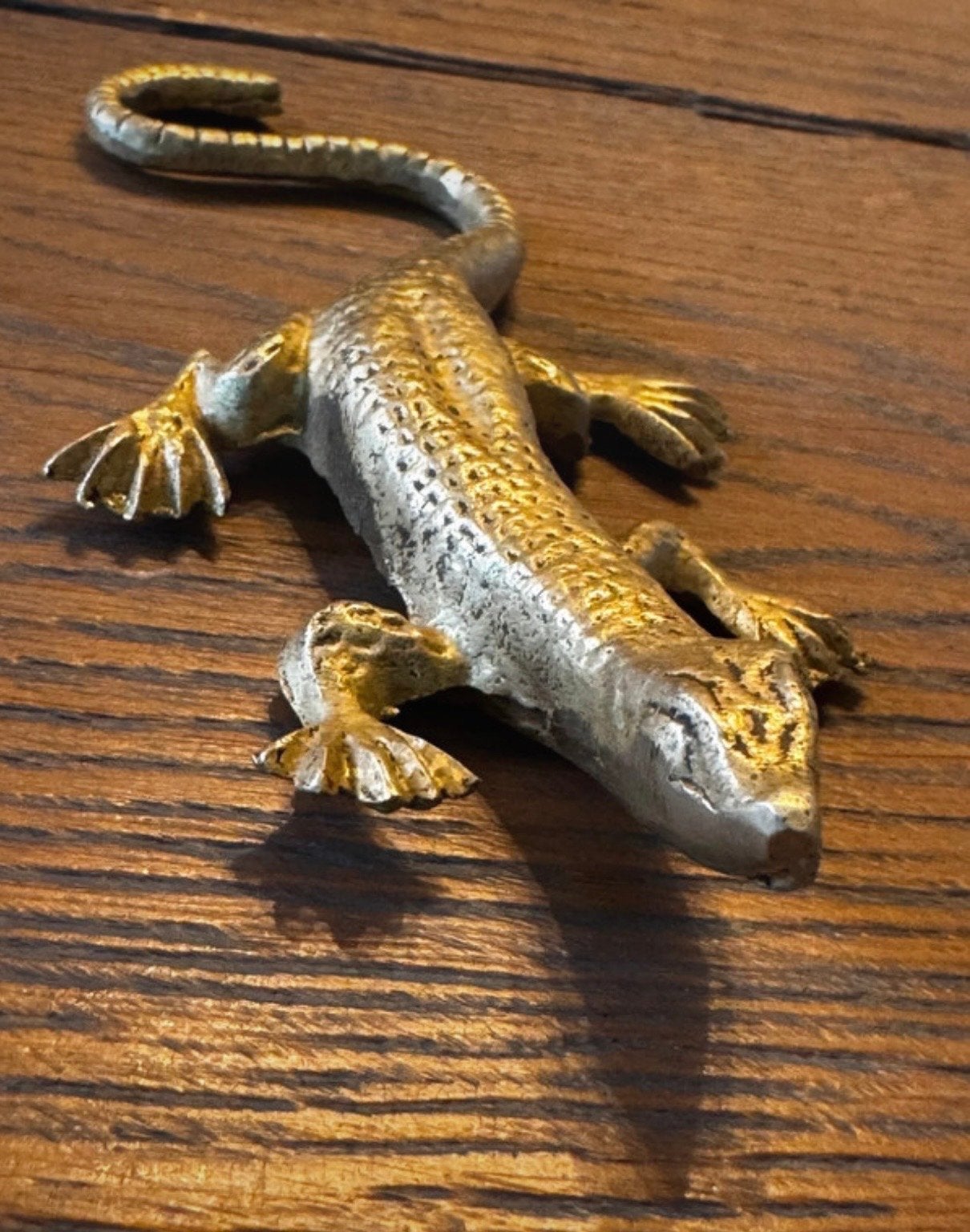 Vintage koperen salamander – decoratief beeldje. Jaren 60, Ophalen of Verzenden