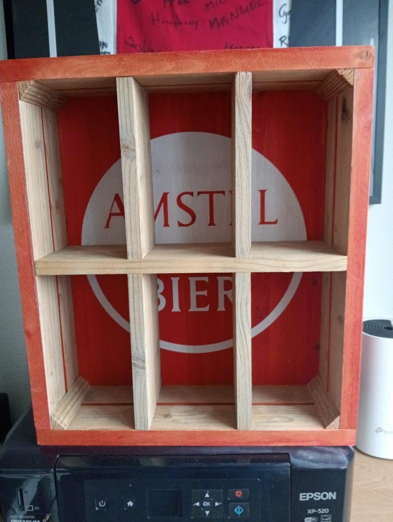 Amstel bier kastje met 6 speciale glazen, Ophalen of Verzenden, Zo goed als nieuw, Glas of Glazen, Amstel