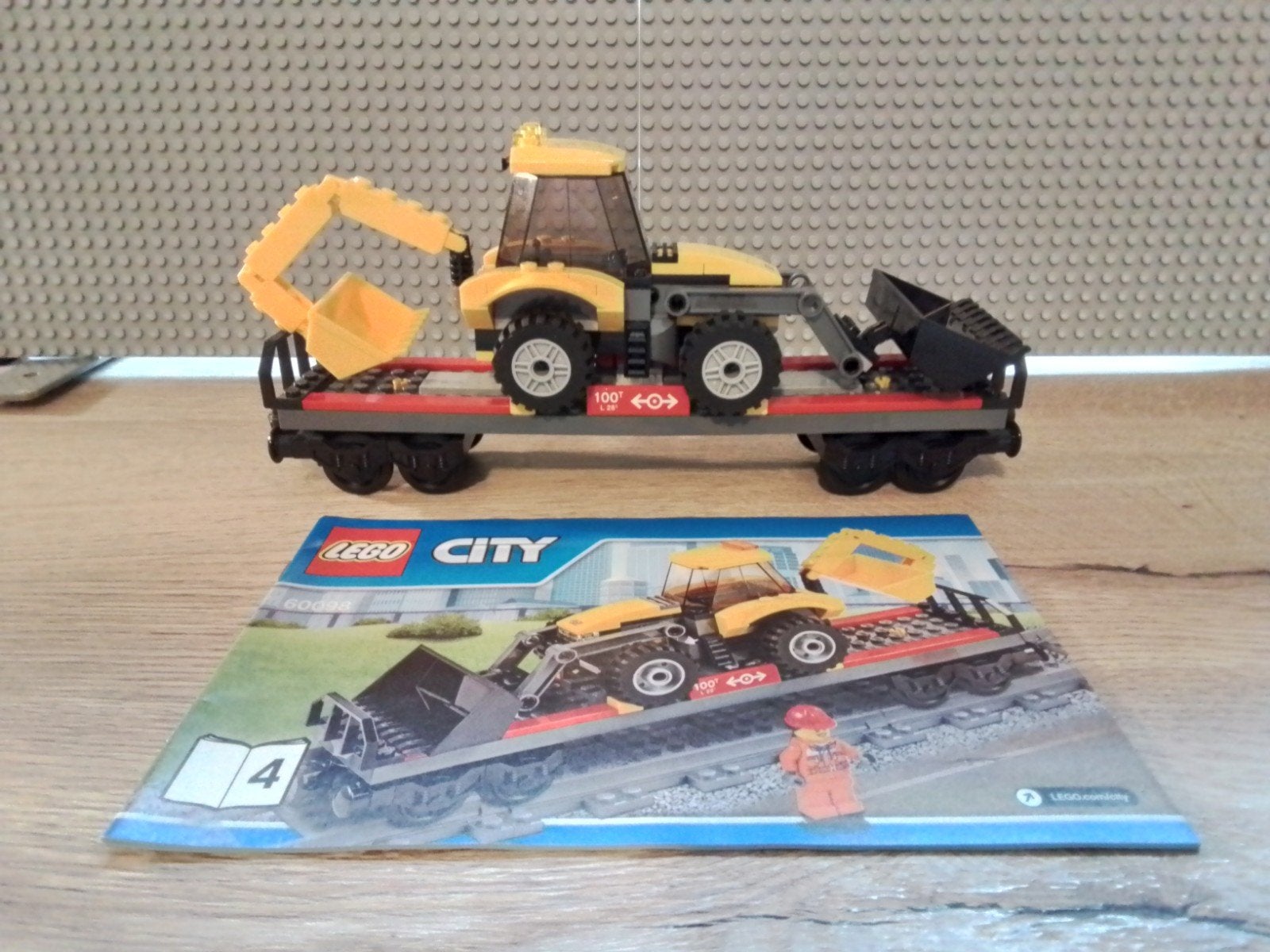 LEGO TREIN WAGON MET SHOVEL, Kinderen en Baby's, City, Lego, Ophalen of Verzenden, Zo goed als nieuw