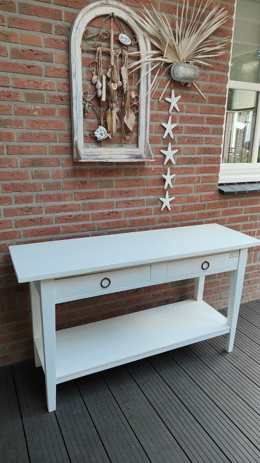 Sidetable wit 140 cm x 78 cm x 44½ cm diep, Ophalen, 25 tot 50 cm, Rechthoekig, 100 tot 150 cm