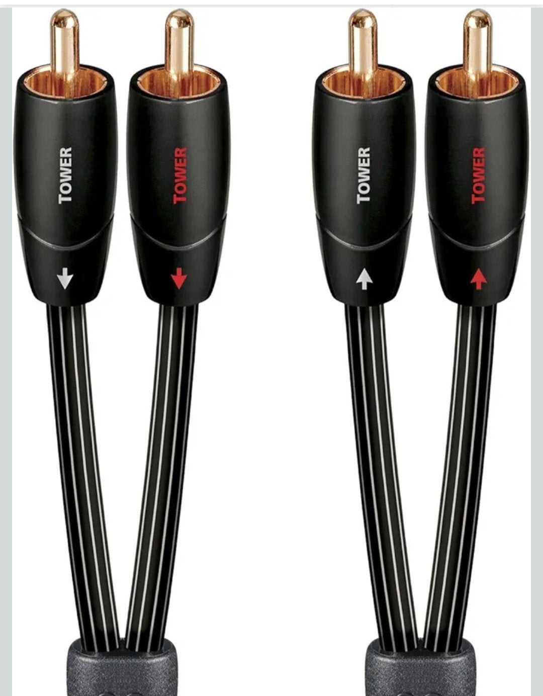 AudioQuest Tower audiokabel 2x RCA op 2x RCA, 1m, Ophalen of Verzenden