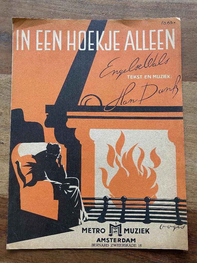 In een hoekje alleen - Han Dunk, Muziek en Instrumenten, Ophalen of Verzenden, Artiest of Componist, Populair, Piano