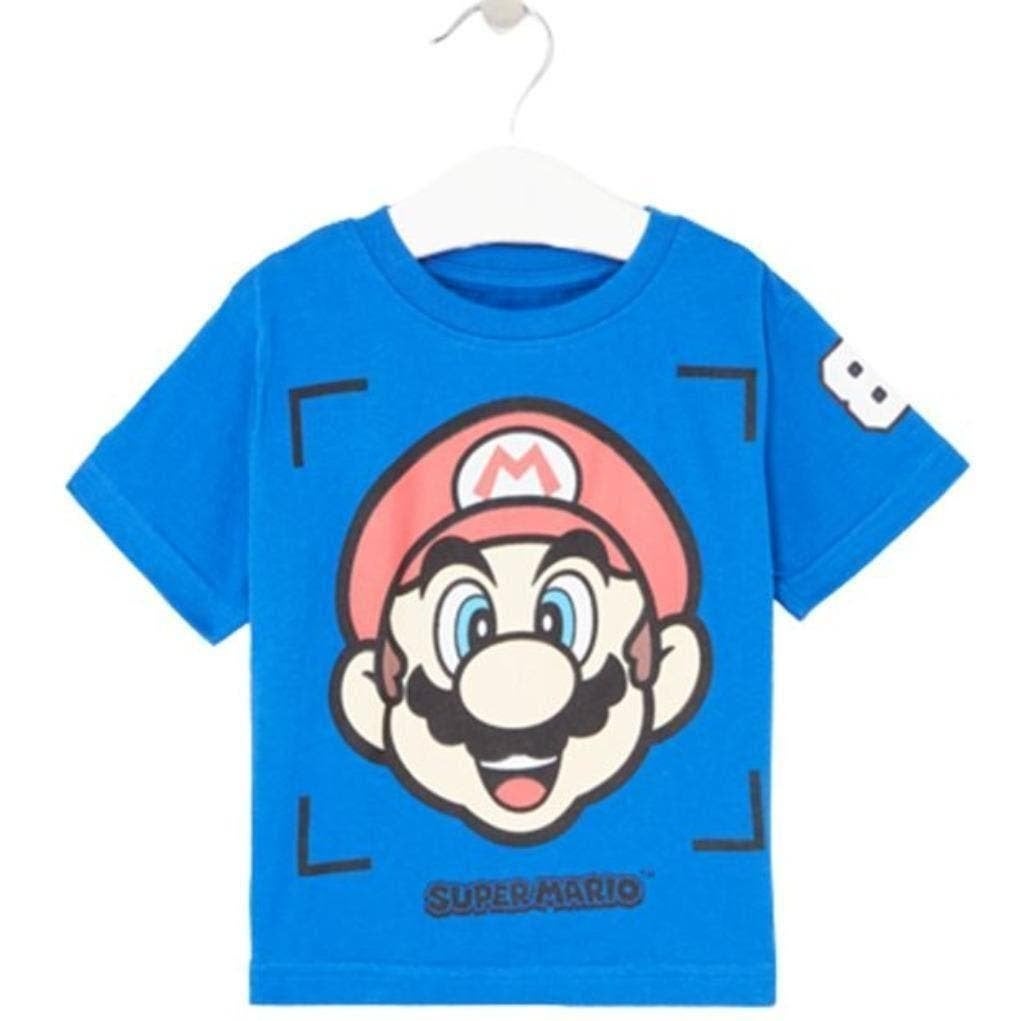 Super Mario T-shirt Aqua - Maat 98 -104 -110 -116 -122 -128, Super Mario, Nieuw, Ophalen of Verzenden, Shirt of Longsleeve