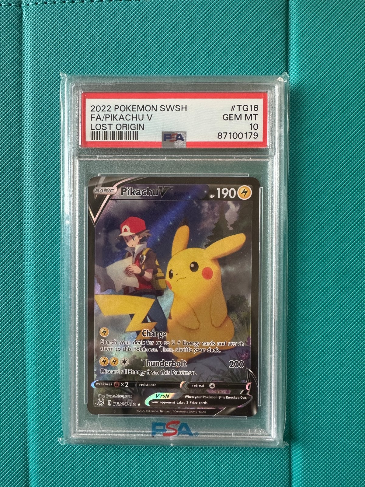 Pikachu V (LOR TG16) PSA 10 engels pokemon, Ophalen, Nieuw, Losse kaart