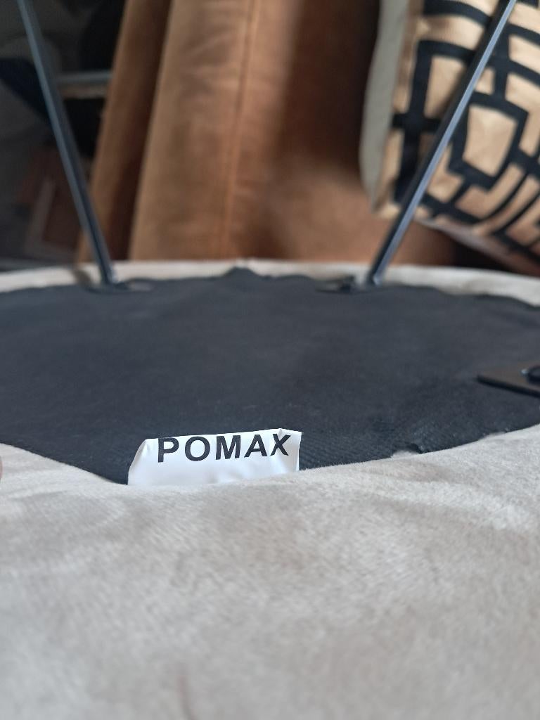 Pomax Design Stoel Beige Velvet Fluweel Metaal, Ophalen, Gebruikt, Overige kleuren, Metaal