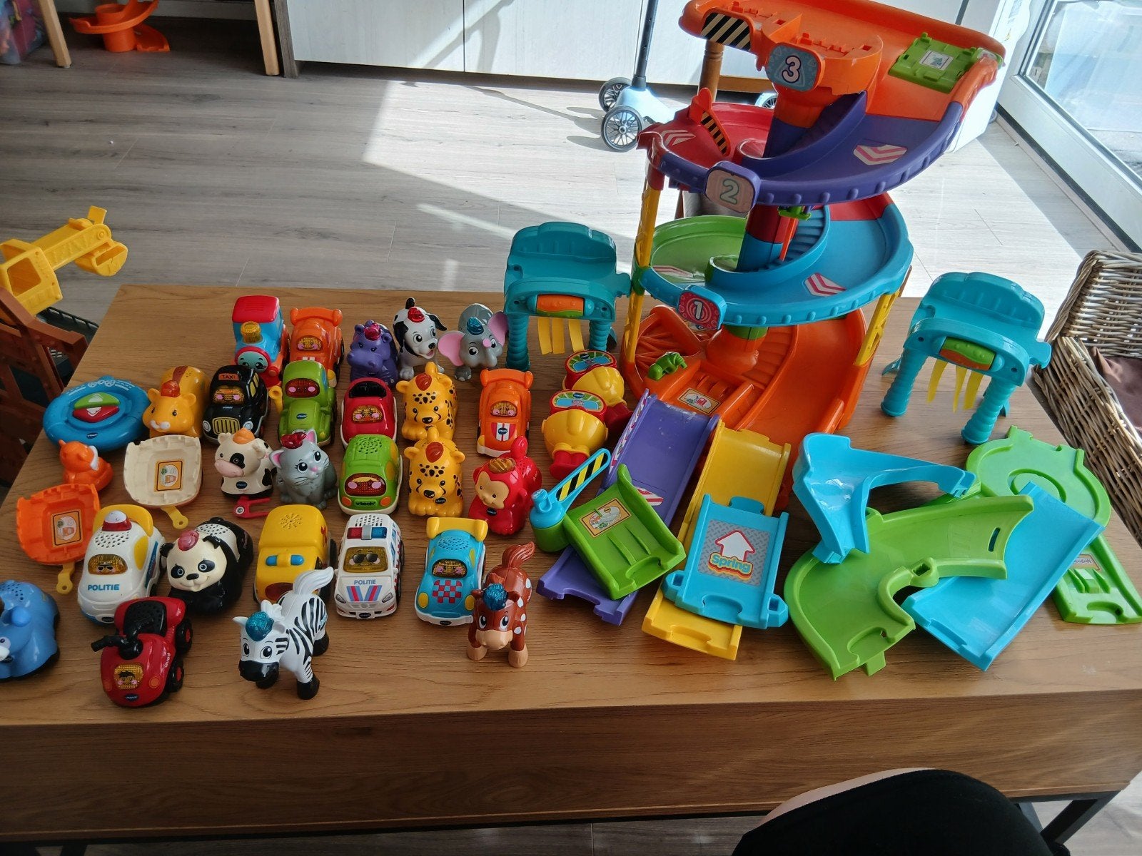 Grote set VTech Toet Toet Auto's en wegdelen, Ophalen of Verzenden, Gebruikt, Overige merken