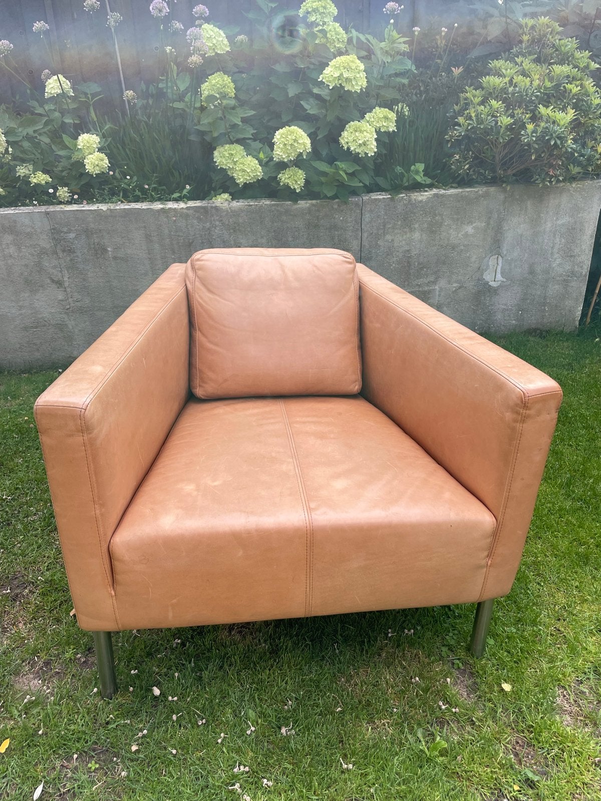 Leren fauteuil van Danca, Ophalen, Gebruikt, 75 tot 100 cm, Leer