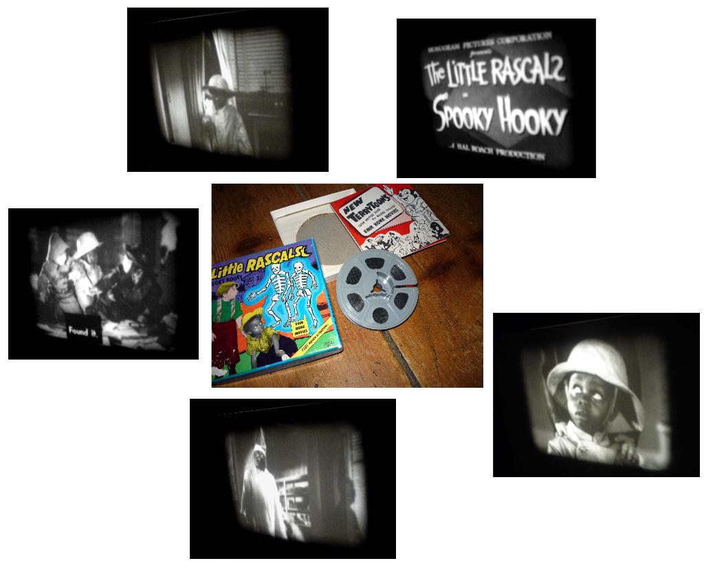 8mm film Spooky Hooky - Little Rascals zw/w N8 30mtr mooi, Audio, Tv en Foto, Filmrollen, Ophalen of Verzenden, 8mm film