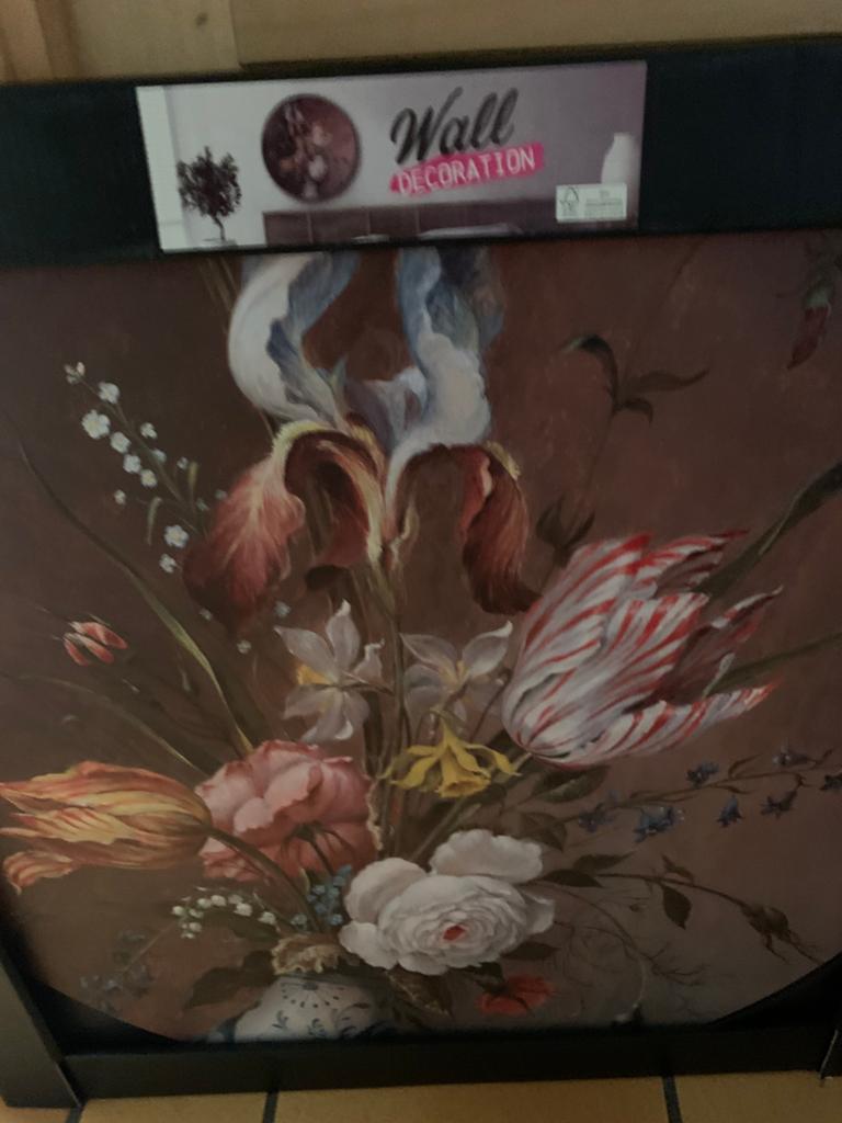 Ronde wandplaat nieuw, Ophalen of Verzenden, Zo goed als nieuw, Minder dan 50 cm, Schilderij