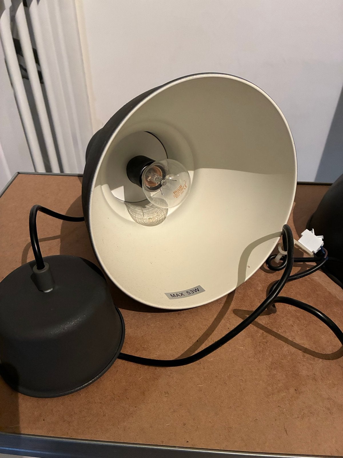 IKEA Hektar Hanglampen - Set van 2 (Donkergrijs), Ophalen of Verzenden, Gebruikt, Metaal, E27 (groot)