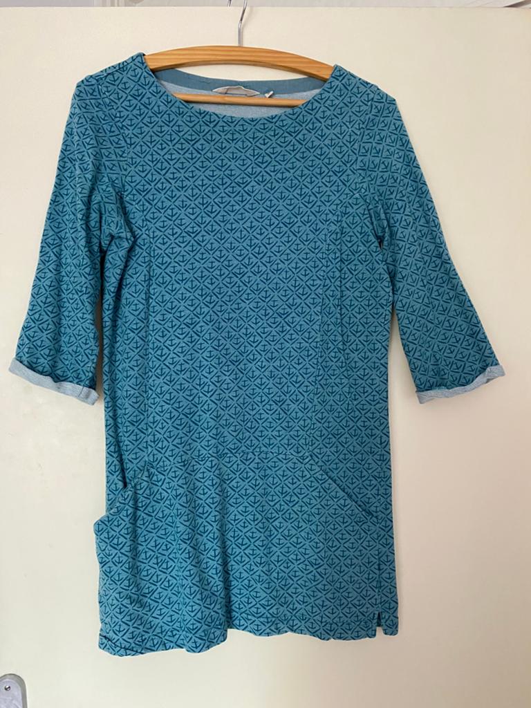 Seasalt Cornwall bio katoenen tuniek S 36, Blauw, Ophalen of Verzenden, Zo goed als nieuw, Korte mouw