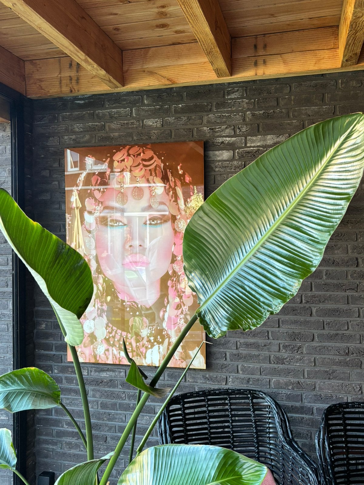 Plexiglas schilderij groot vrouw, Ophalen