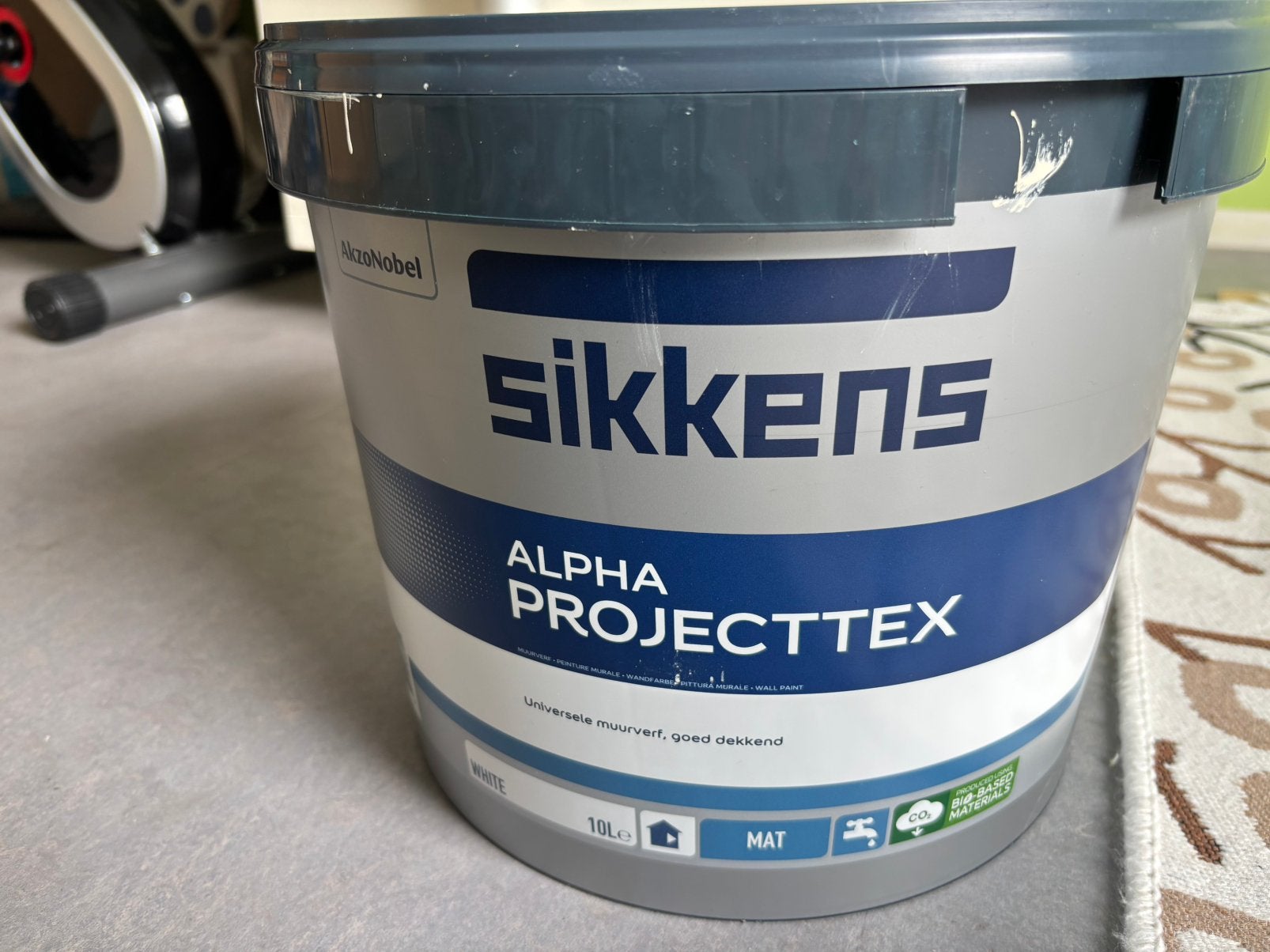 Sikkens Alpha Projecttex (RAL 1015) - ca. 6L over, Ophalen, Gebruikt, 5 tot 10 liter, Geel