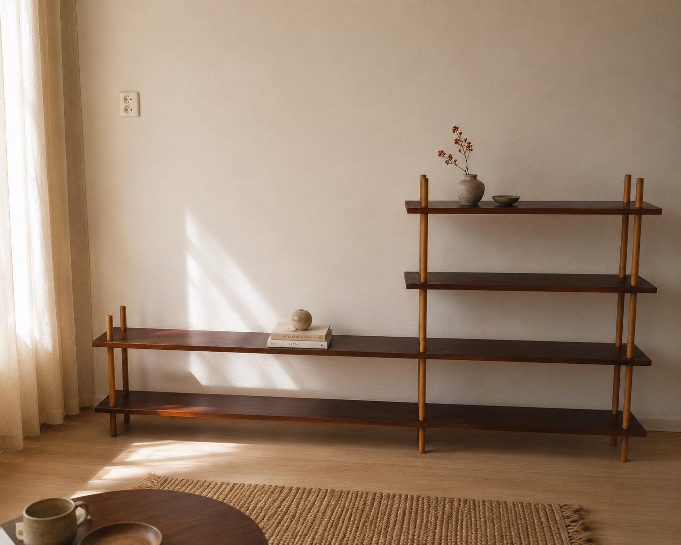 Vintage retro Stokkenkast tv meubel, Ophalen, Zo goed als nieuw, Minder dan 150 cm, Minder dan 100 cm
